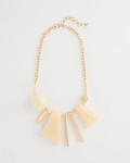 Chicos Faux Horn Geo Bib Necklace - NEUTRAL Chicos Faux Horn Geo Bib Necklace - NEUTRAL