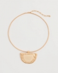Chicos White Enamel Collar Necklace - GOLD