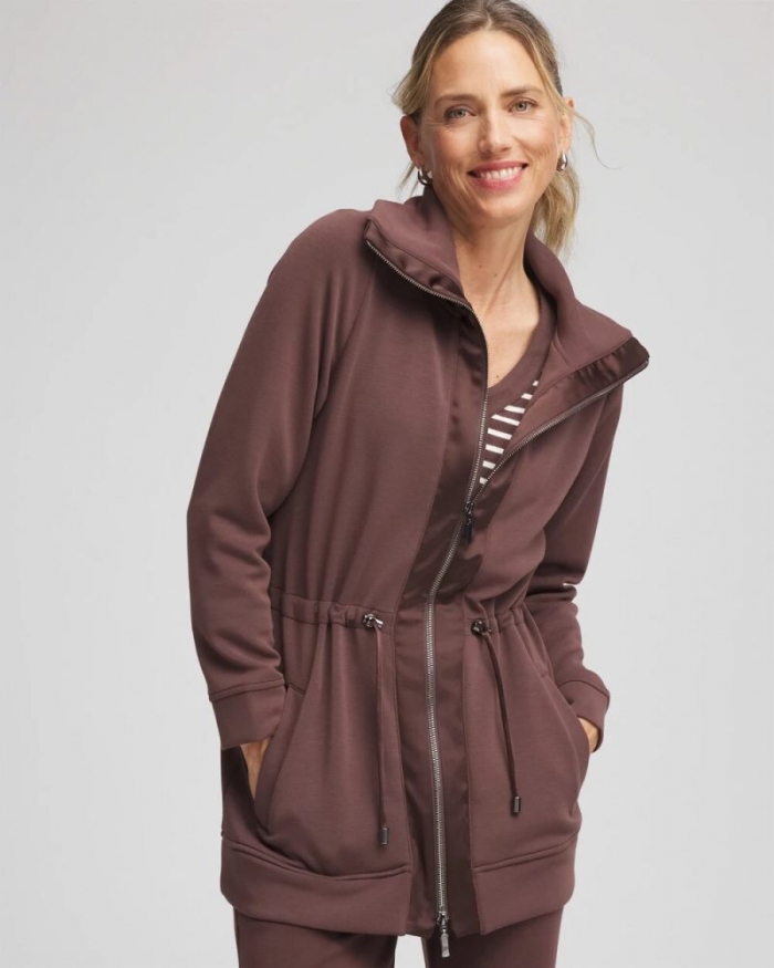 Chicos Zenergy® Cinch-Waist Jacket - ESPRESSO
