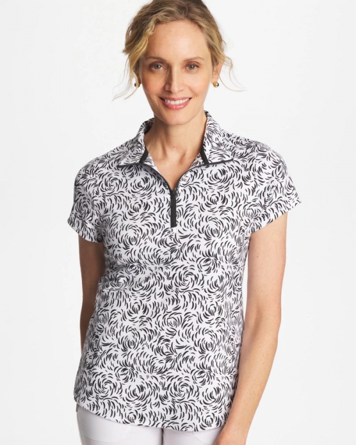 Chicos Zenergy® UPF Palma Half Zip - BLACK