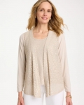 Chicos Knit Sequin Cardigan - SMOKEY TAUPE Chicos Knit Sequin Cardigan - SMOKEY TAUPE