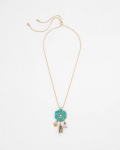 Chicos Adjustable Flower Charm Pendant Necklace - MULTI