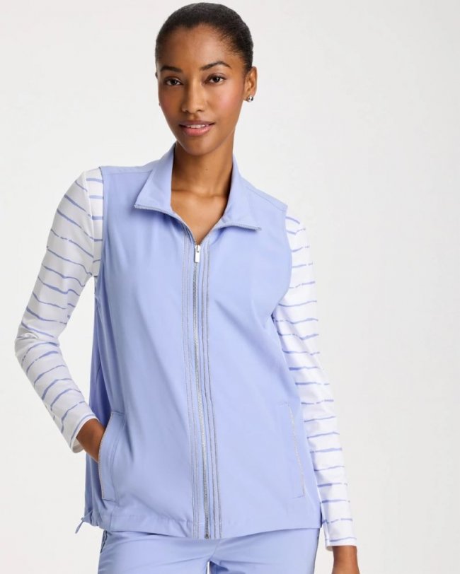 Chicos Zenergy® UPF Caviar Vest - BLUE MUSE