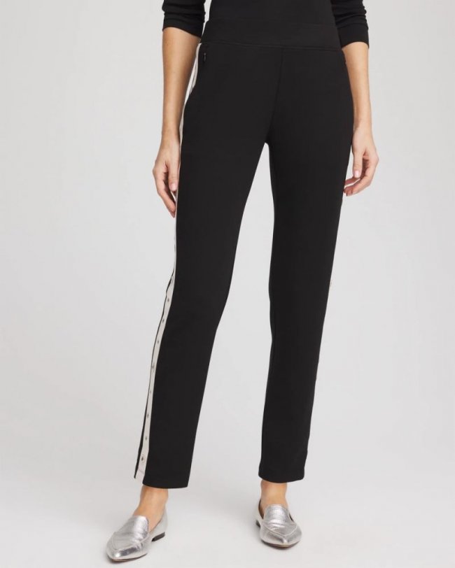 Chicos Zenergy® Grommet Pants - BLACK