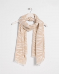 Chicos Neutral Zebra Jacquard Oblong Scarf - NEUTRAL Chicos Neutral Zebra Jacquard Oblong Scarf - NEUTRAL