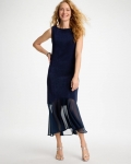 Chicos Travelers™ Chiffon Hem Dress - TRAVELERS INDIA INK Chicos Travelers™ Chiffon Hem Dress - TRAVELERS INDIA INK