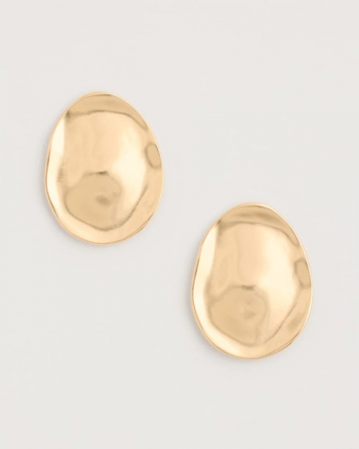 Chicos Golden Stud Earrings - GOLD