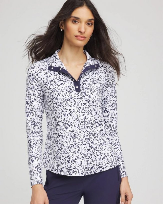 Chicos Zenergy® UPF Palma Pullover - PASSPORT BLUE