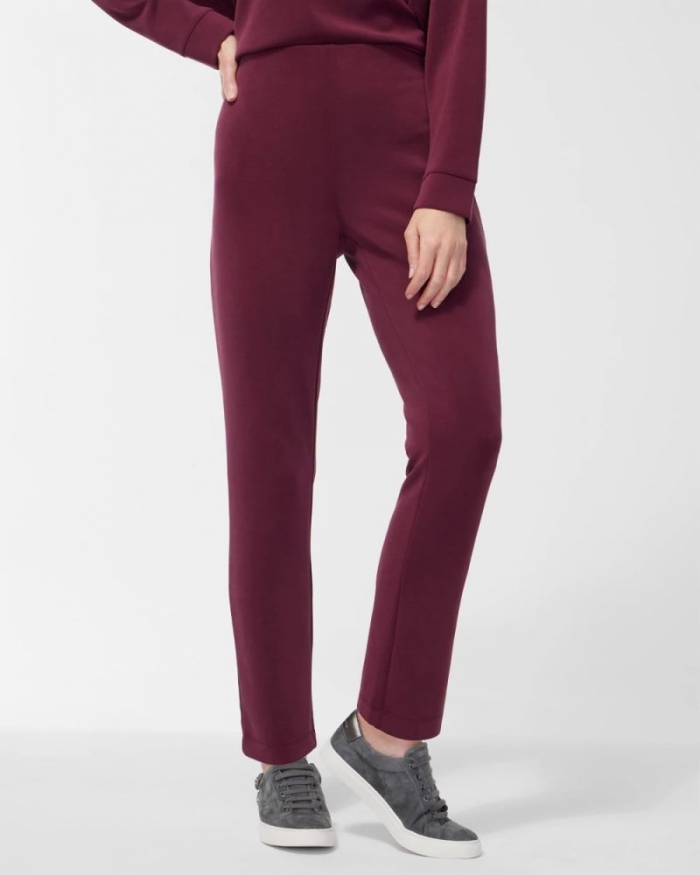 Chicos Zenergy® Scuba Pull-On Pants - DEEP MERLOT