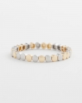 Chicos Silver & Gold Tone Round Stretch Bracelet - MIXED METALS Chicos Silver & Gold Tone Round Stretch Bracelet - MIXED METALS