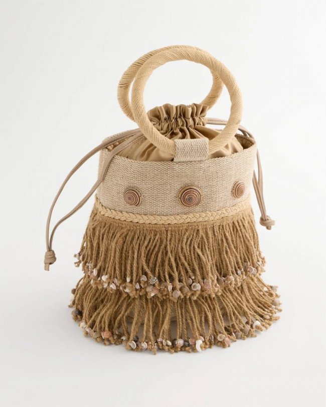Chicos Chico's Originals Bamboo Bucket Bag - NATURAL