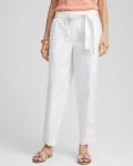 Chicos Poplin Pull-On Tapered-Leg Cropped Pants - ALABASTER Chicos Poplin Pull-On Tapered-Leg Cropped Pants - ALABASTER