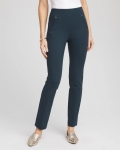 Chicos Juliet Slim Trim Detail Ankle Pants - TEAL SHADOW Chicos Juliet Slim Trim Detail Ankle Pants - TEAL SHADOW