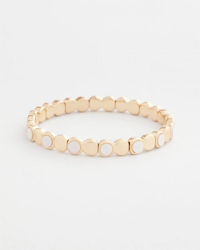 Chicos Pearl Mini Circle Stretch Bracelet - PEARL Chicos Pearl Mini Circle Stretch Bracelet - PEARL