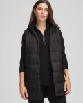 Chicos Zenergy® Quilted Hooded Vest - BLACK