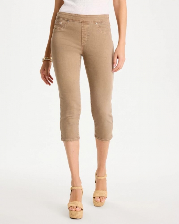 Chicos Pull-On Capri Jeans - TOPAZ SMOKE