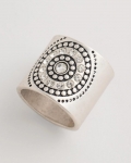 Chicos Medallion Motif Scarf Ring - SILVER Chicos Medallion Motif Scarf Ring - SILVER