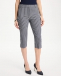 Chicos Emme Slim Striped Capri Pants - INDIGO