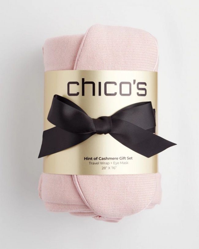 Chicos Wrap & Eye Mask Travel Set - ROSE SMOKE