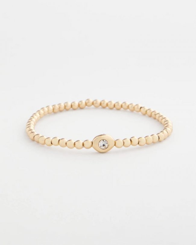 Chicos Mini Bead Stretch Hero Bracelet - GOLD Chicos Mini Bead Stretch Hero Bracelet - GOLD
