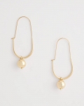 Chicos Gold Bead Threader Earrings - GOLD