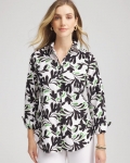 Chicos No Iron Abstract Floral Shirt - SALTED LIME Chicos No Iron Abstract Floral Shirt - SALTED LIME
