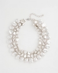 Chicos Chunky Silver Multi-Strand Necklace - SILVER