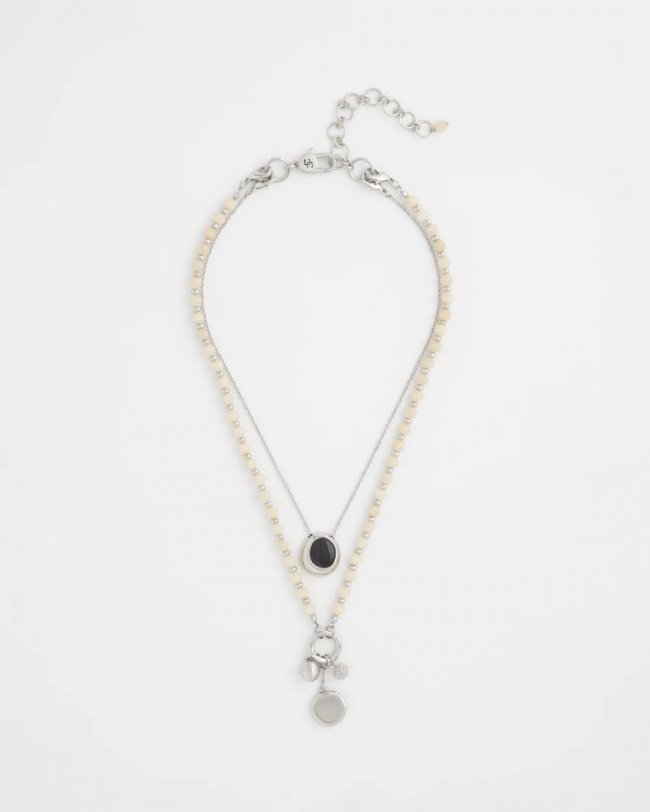 Chicos Short Double Strand Pendant - NEUTRAL