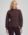 Chicos Metallic Ribbed Pullover - NIGHT BLOOM Chicos Metallic Ribbed Pullover - NIGHT BLOOM