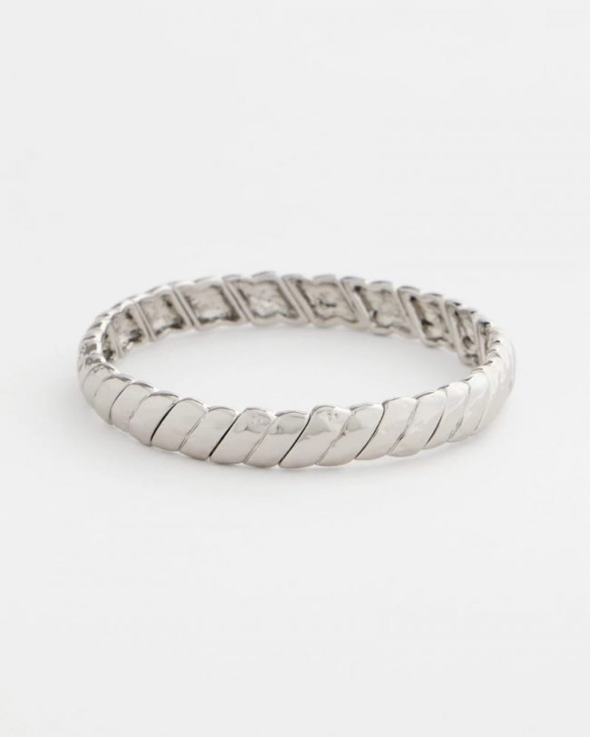 Chicos Thin Twist Stretch Bracelet - SILVER Chicos Thin Twist Stretch Bracelet - SILVER