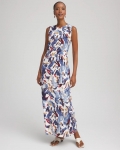 Chicos Sleeveless Jersey Knit Maxi Dress - BLUE LOTUS Chicos Sleeveless Jersey Knit Maxi Dress - BLUE LOTUS