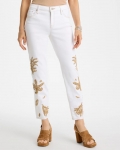 Chicos Girlfriend Slim Raffia Palm Crop Jeans - ALABASTER Chicos Girlfriend Slim Raffia Palm Crop Jeans - ALABASTER