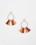 Chicos No Droop® Raffia Seed Bead Earrings - SUNSET PEACH Chicos No Droop® Raffia Seed Bead Earrings - SUNSET PEACH