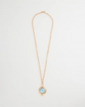 Chicos Twice As Nice Aqua Pendant Necklace - AQUA Chicos Twice As Nice Aqua Pendant Necklace - AQUA