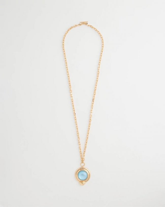 Chicos Twice As Nice Aqua Pendant Necklace - AQUA