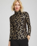 Chicos Touch of Cool™ Mockneck Layering Tee - BLACK