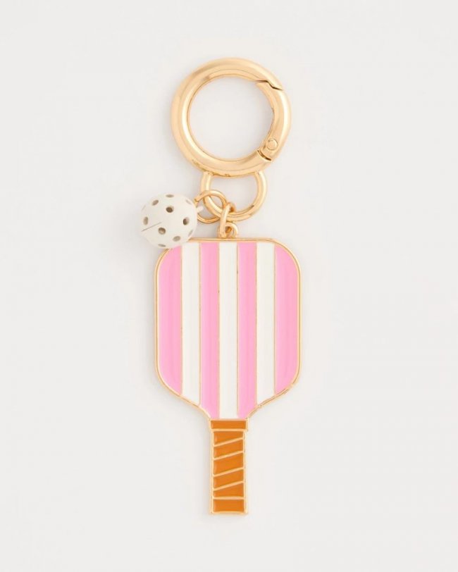 Chicos Pink Enamel Pickleball Bag Charm - PINK