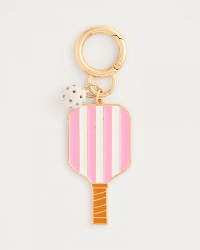 Chicos Pink Enamel Pickleball Bag Charm - PINK