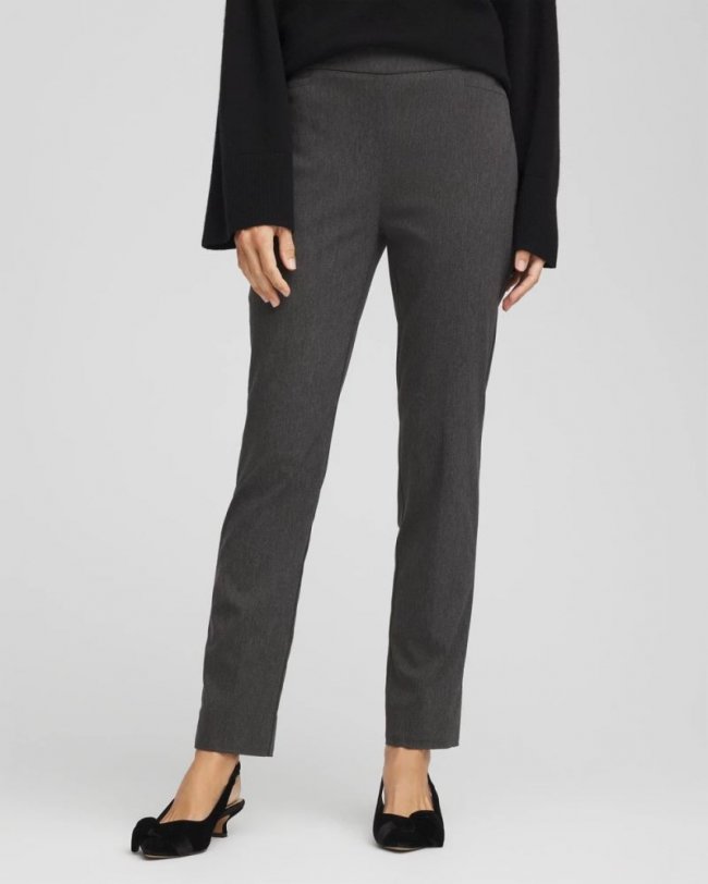 Chicos Brigitte™ Slim Ankle Pants - GRAPHITE HEATHER GRAY