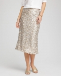 Chicos Sequins Party Pencil Skirt - CHAMPAGNE FIZZ