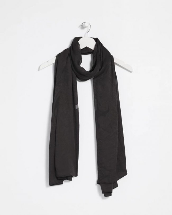 Chicos Floral Burnout Oblong Scarf - BLACK Chicos Floral Burnout Oblong Scarf - BLACK