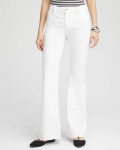 Chicos Girlfriend No Stain Frayed Flared Jeans - ALABASTER Chicos Girlfriend No Stain Frayed Flared Jeans - ALABASTER