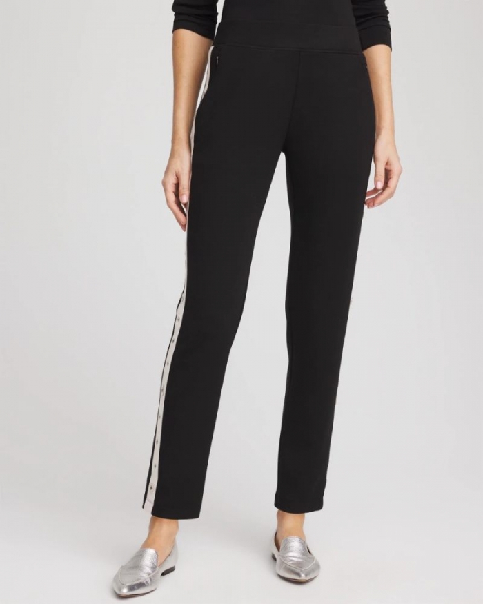Chicos Zenergy® Grommet Pants - BLACK