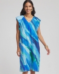 Chicos Cotton-Silk Voile Popover Dress - MULTI Chicos Cotton-Silk Voile Popover Dress - MULTI