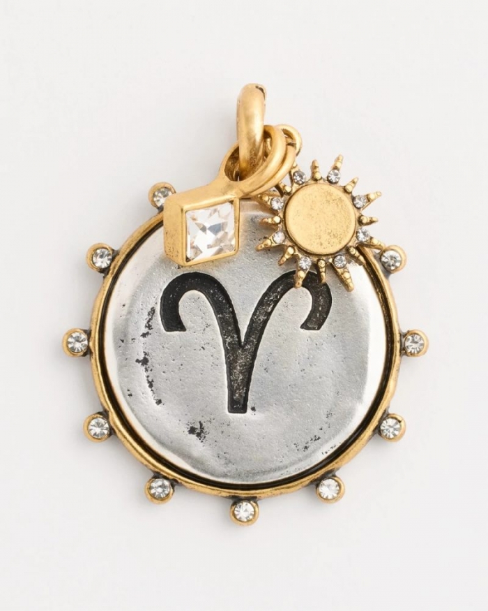 Chicos Aries Zodiac Charm Pendant - MIXED METALS