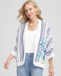 Chicos Island Motif Embroidered Cardigan - ALABASTER Chicos Island Motif Embroidered Cardigan - ALABASTER