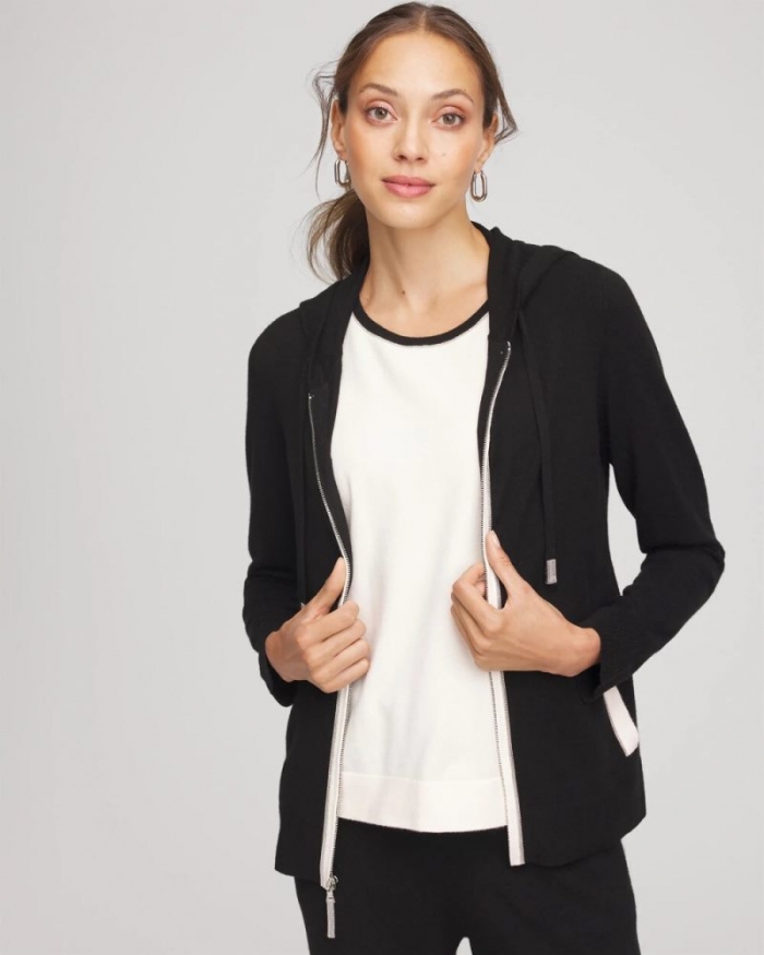 Chicos Zenergy® Luxe Cashmere-Blend Jacket - BLACK