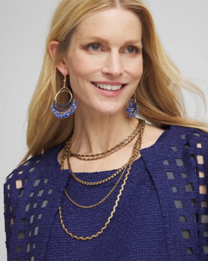 Chicos Multi Strand Gold Tone Necklace - GOLD