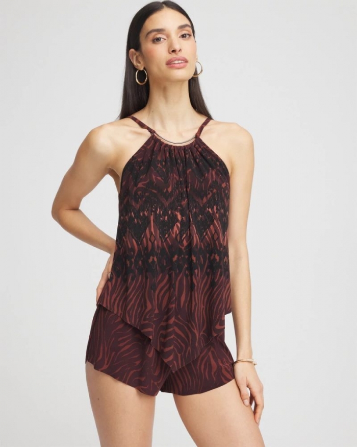 Chicos Magicsuit® Goldie Zabra Romper - MULTI BROWN