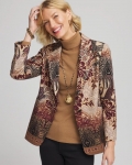 Chicos Artisanal Print Ponte Blazer - GRAPHITE GRAY Chicos Artisanal Print Ponte Blazer - GRAPHITE GRAY